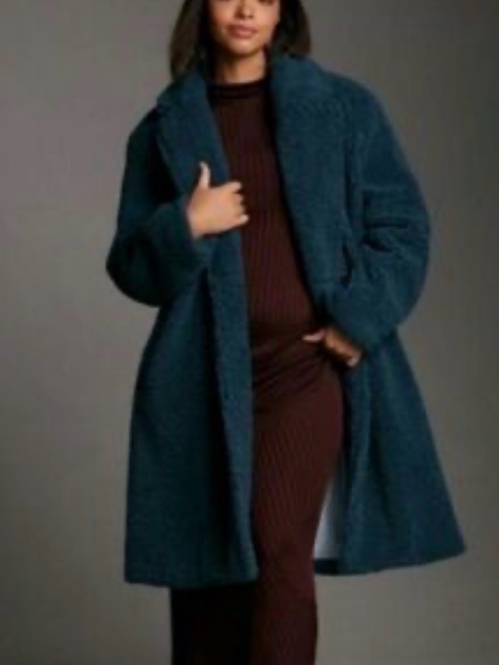 Anthropologie Maeve Boucle Teddy Bear Coat